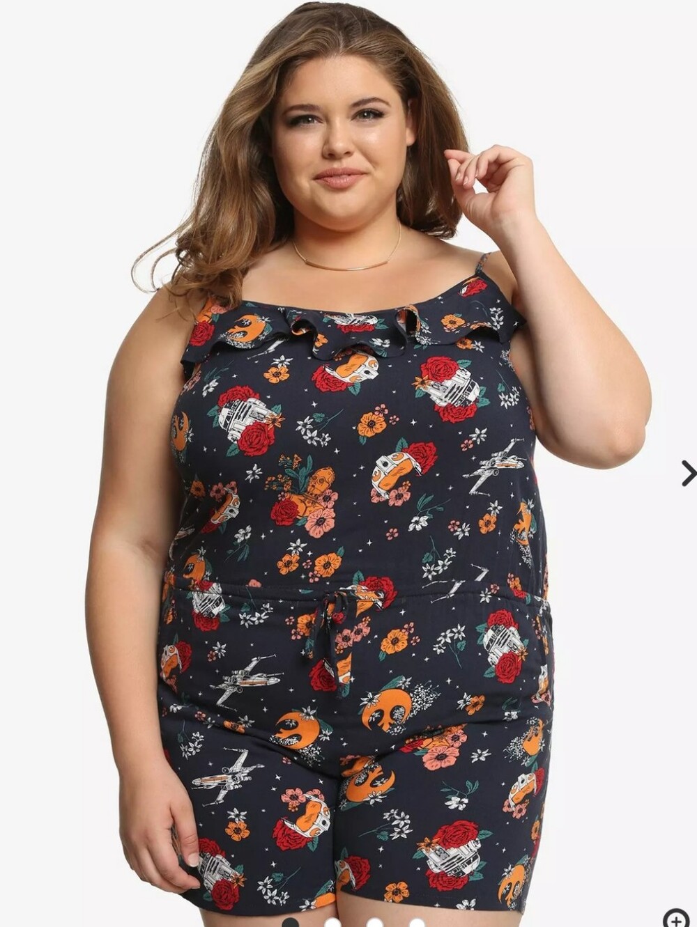 Star Wars Her Universe Floral R2D2 Rebellion Romper 2XL